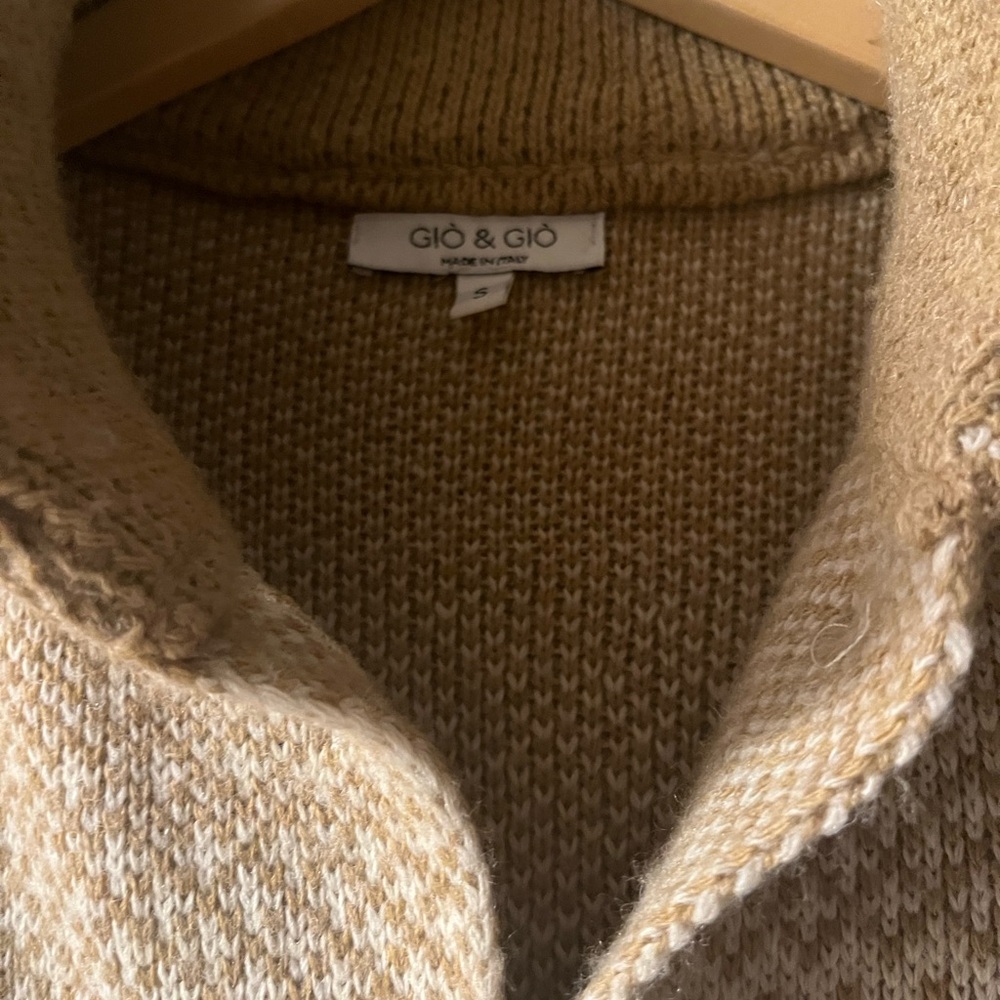 Gio & Gio Wool Blend Long Cardigan Made in Italy SZ S - Picture 3 of 7